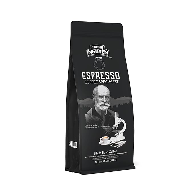TRUNG NGUYEN LEGEND Espresso Specialist Arabica Coffee Bean - Bag 17.6 Oz/500gr, Light Roast, Whole Beans, Full Coffee Beans, Smooth and Balanced Taste