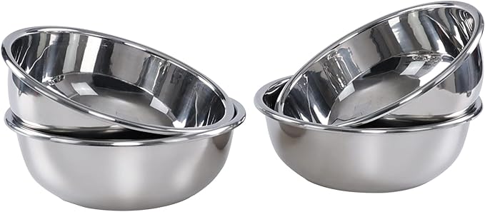 Stainless Steel Bowls Set of 4, Metal Mixing Bowls Set Prep Bowl