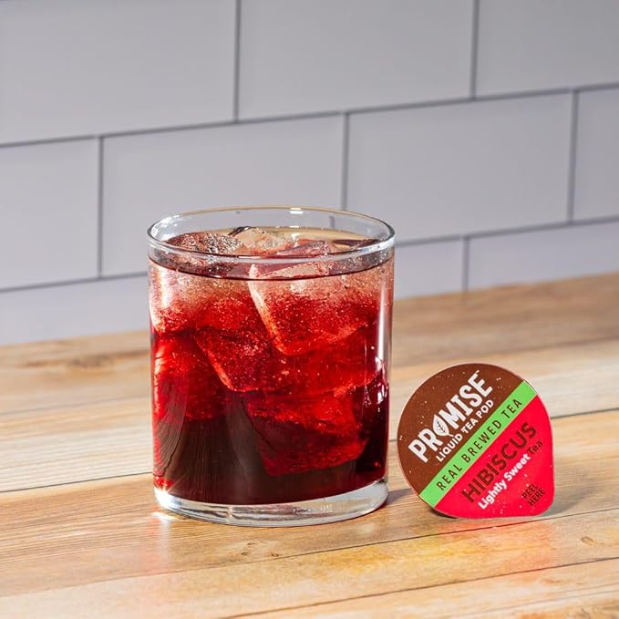 Promise Tea by Java House - Cold-Brewed Tea Concentrate Pods - Ethically Sourced - Hibiscus Lightly Sweet Tea - Pack of 48