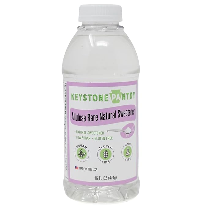 Keystone Pantry Liquid Allulose 1 Pint | Natural Low Calorie Sweetener for Coffee, Tea, Baking & Cooking | Keto, Diabetic Friendly, Zero Net Carbs, Vegan, Gluten Free, Non-GMO, Kosher