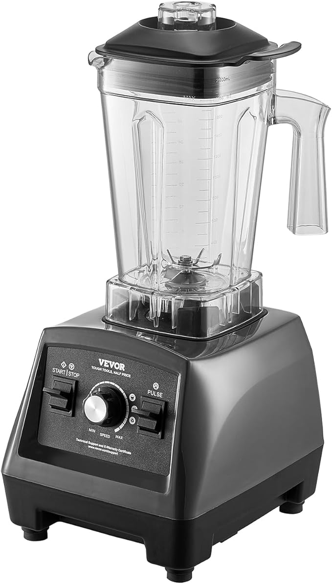 VEVOR Blender for Smoothies, 61 oz 1400W, Professional Blender with Powerful Motor, Multi-Functional Food Processing for Smoothie/Milkshake/Juice, Fits for Kitchen