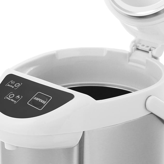 4L Electric Kettle, 135OZ Hot Water Urn Pot Dispenser Electric Tea Coffee Kettle with 3 Water Dispensing Modes, 750W Stainless Steel Boiler Warmer for Home Kitchen (Grey)