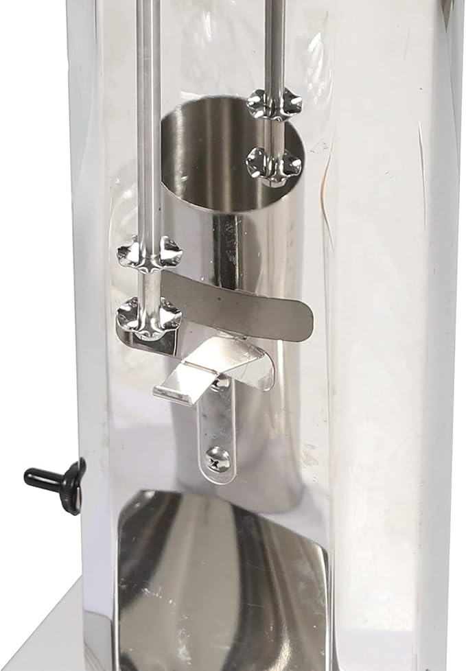 Electric Milk shaker 18000RMP Single Head Stand Mixer 180W 110V Commercial Stainless Steel Drink Mixer Machine 650ml Smoothie Malt Blender w/1Pcs PP Cup (Single Head)