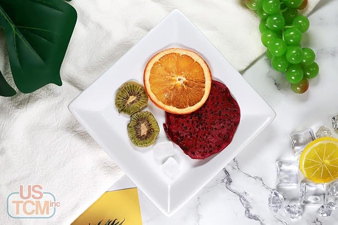 USTCM JoyFull Mixed Fruit Infusions Fruit Tea Single Pack All Natural Dried Fruits Mixed Flavors Make Perfect Tea! 15g (Red Dragon Fruit, Tangerine, Kiwi, Pack of 3)