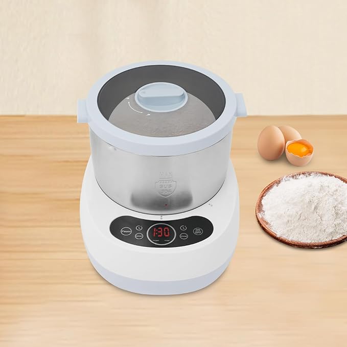 169oz Electric Dough Maker with Fermentation,230W Dough stand Mixer Machine with Digital Screen,Automatic Kneading Machine for Bakery (Blue)