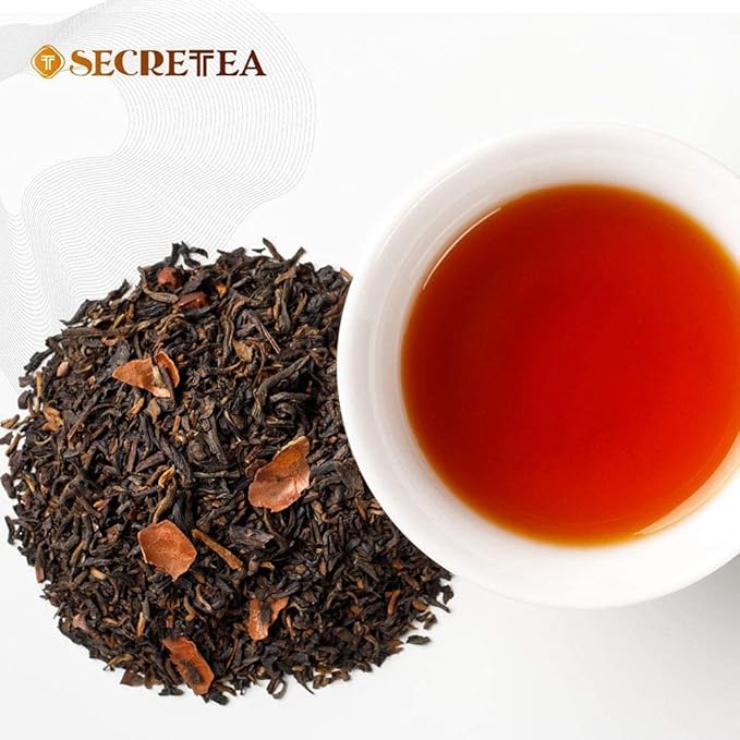 Organic Cocoa Pu-erh Loose Tea I POWERFUL Detox Immune I Heart & Digestion Support, 15 Sachet Tea Bags (Pack of 3) |By T SECRETEA, Treasure Box