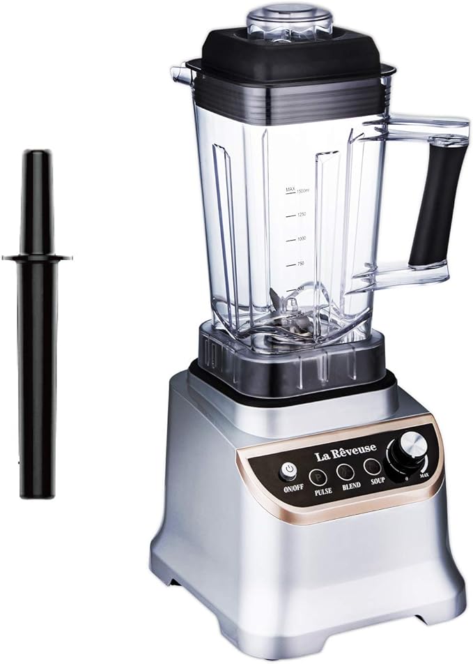 La Reveuse Professional Countertop Blender 1200W High Speed with 51-oz. BPA-Free Pitcher for Smoothies, Shakes, Ice Crushing, Frozen Drinks