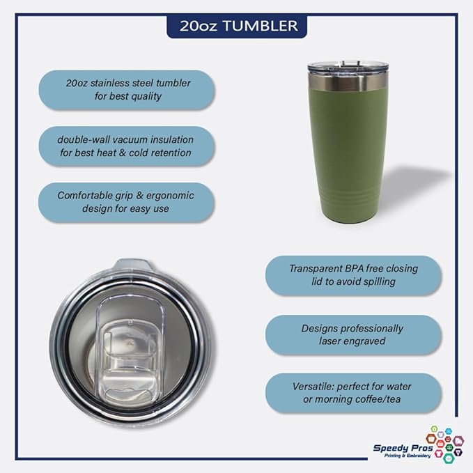 Tumblera Tumblers Travel Mugs Everything Happens for A Reason Inspiration & Motivation Insulated Drinkware Stainless-Steel 20 Oz Forest Green Design Only