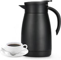 27 Oz Thermal Carafe with Ceramic Liner, 750 ml Insulated Stainless Steel Small Carafe for Keeping Coffee, Tea and Water Hot, Black