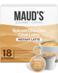 Maud's Chai Tea Latte Pods, 18 ct, Recyclable Single Serve Tea Pods - 100% Gourmet Blended Tea Leaves, Compatible with Keurig K Cups Maker