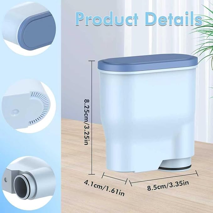 Coffee Filter CA6903/10/22/47 Compatible with AquaClean Water Filter No Descaling up to 5000 cups.，Dedicated Anti-Lime Scale Water filter，Aqua Clean Water Filter For Automatic Coffee Machines,2 pack
