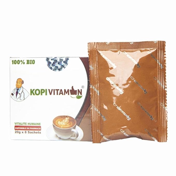 Kopi Vitamin coffee Tongkat Ali Energy Enchancement Vitamin Enriched Dark Roast coffee 6 Essential natural ingredients.