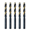 MAXTOOL Letter Q 0.332" 5PCs Identical Jobber Length Drill Bits HSS M2 Twist Drill Bits Fully Ground Black & Bronze Straight Shank; JBL02H10RQE5
