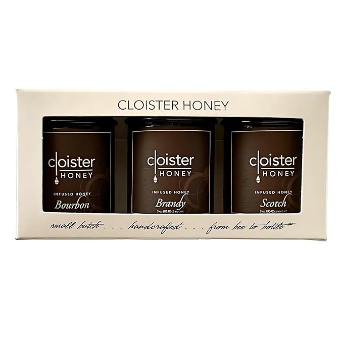 Cloister Honey Trios - Home Bar (3 x 3 oz) | Hand Crafted | Raw Artisan Honey | 100% Pure, Raw & Unfiltered | All Natural | Made in USA |