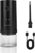 First Grind-While-Charging Rechargeable Coffee Grinder, 1.7X Faster Grinding with Portable Electric Burr Coffee Grinder with 38 Adjustable Grind Settings (CERAMIC BURR - Black)