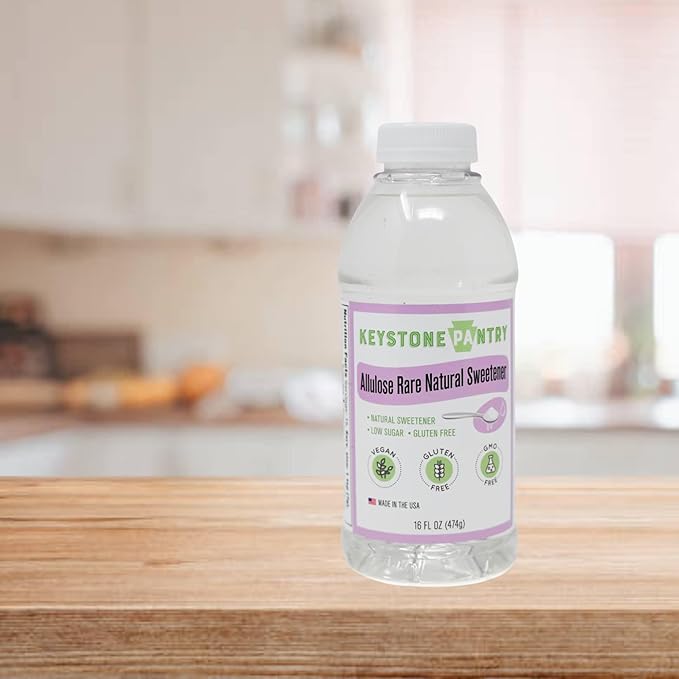 Keystone Pantry Liquid Allulose 1 Pint | Natural Low Calorie Sweetener for Coffee, Tea, Baking & Cooking | Keto, Diabetic Friendly, Zero Net Carbs, Vegan, Gluten Free, Non-GMO, Kosher