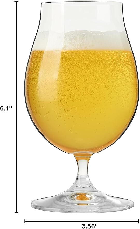 Spiegelau Classic Tulip Beer Glasses, Crystal Clear Drinking Glasses for Belgian Ales, IPA Beers, Cocktails, Gifts for Men, Game Night, Happy Hour, Home Bar, Kitchen Glassware, 15.5 oz, Set of 4