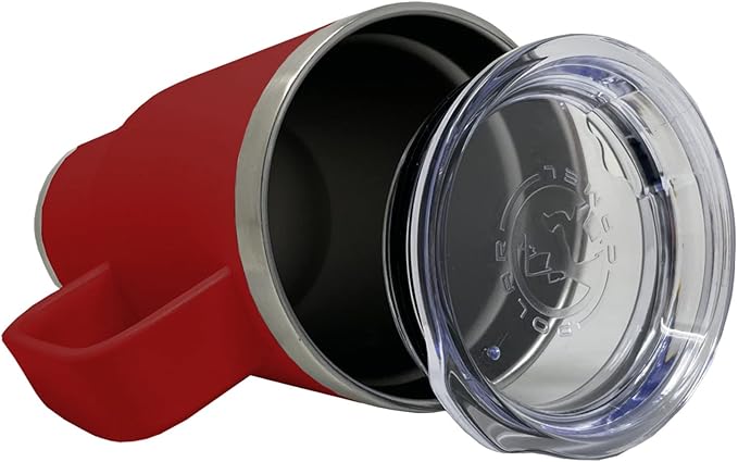 LaserGram 20oz Vacuum Insulated Travel Mug with Handle, Sushi, Personalized Engraving Included (Maroon)