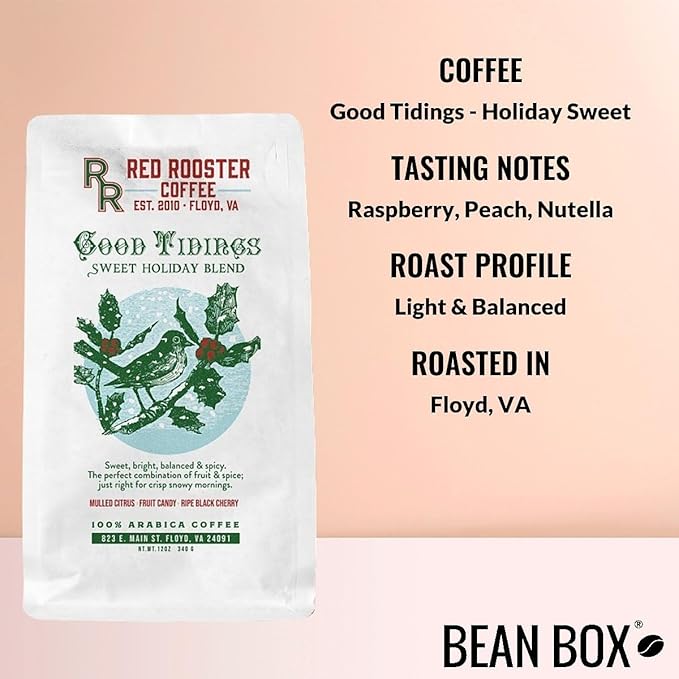 Bean Box Holiday Coffee Sampler - Good Tidings - Holiday Sweet, 2-Pack, Freshly Ground Coffee, Gourmet Coffee