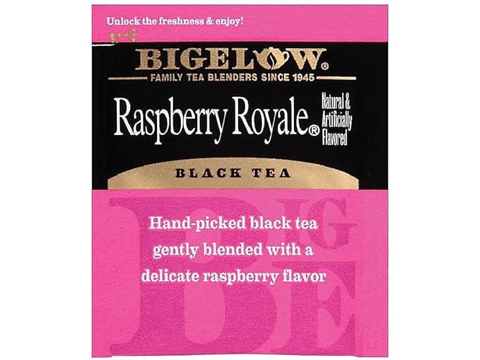 Bigelow Tea 003401 Raspberry Black Tea, Raspberry, 0.34 lbs, 28/Box