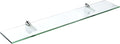 Spancraft Glass F-4.75x12-Chrome Falcon Glass Shelf, Chrome, 4.75" x 12"