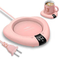 Coffee Mug Warmer for Desk, Cup Warmer with Auto Shut Off, Mug Warmer Plate for Coffee, Milk, Tea, Beverage - Mug Heater for Travel, Home and Office (Pink)