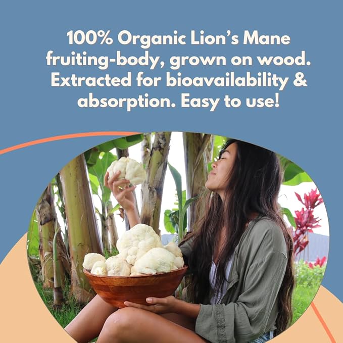 Malama Organic Mushroom Coffee, Adaptogenic Mushroom Coffee with Lion's Mane for Focus, Memory & Inmune Support – Blended with Organic Kona Roast | 12oz Bag