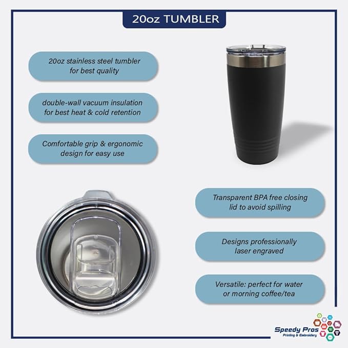 Tumblera Tumblers Travel Mugs Everything Happens for A Reason Inspiration & Motivation Insulated Drinkware Personalized Tumbler Cups Coffee Tumbler Engraved Stainless-Steel 20 Oz Black Design Only