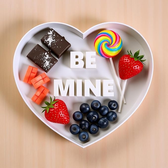Customazible Heart Shaped Box Form Tray – Reusable Plastic for Treats, Charcuterie Boards, Cake Pops, Candy | Valentine's Day, Parties, Special Occasions - 10" & 13"