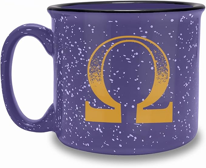 BBGreek Omega Psi Phi Fraternity Paraphernalia - Official Vendor - 15 oz Ceramic Campfire Mug - OMEGA