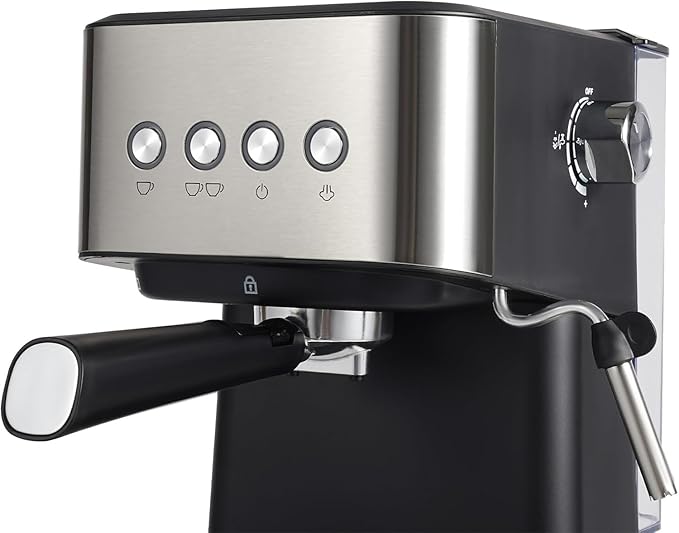 1050W Coffee Machine, Small Drip Coffee Machine with Steam Nozzle, 15-20Bar Semi-automatic Coffee Machine with 50.73oz Water Tank, 30-45 Seconds Fast Heating
