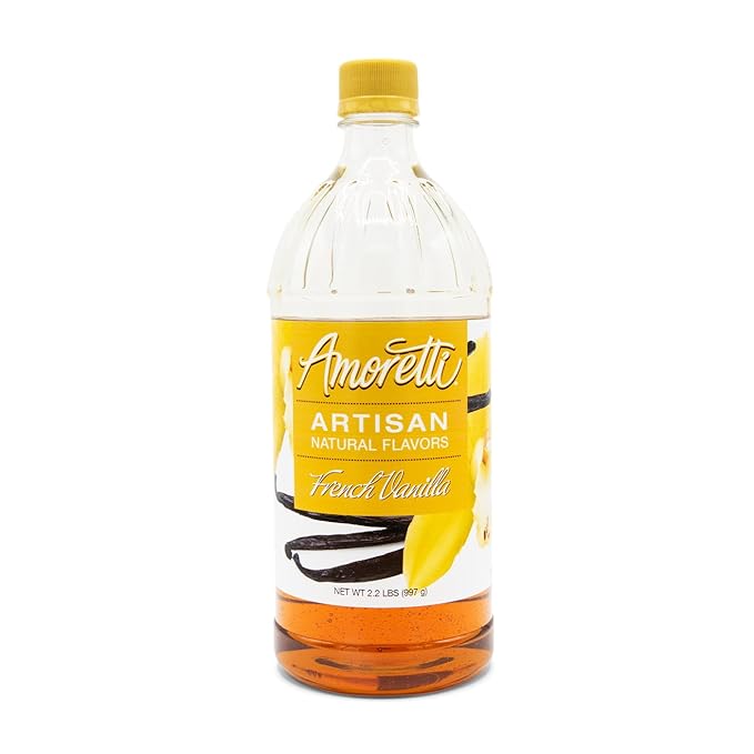 Amoretti - Natural French Vanilla Artisan Flavor Paste, 2.2 lbs, Perfect For Ice Cream, Beverages, Cakes, and more, Preservative Free, Vegan, Gluten Free, No Artificial Sweeteners, Highly Concentrated