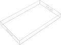 Clear Acrylic Serving Tray with Handles-Butler Trays for Coffee Table, Snacks,Breakfast in Bed, Kitchen Countertop,Vanity,Makeup Organizer,Ottoman (Clear, 12x20 Inch)