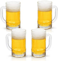 COKTIK 4 Pack Heavy Large Beer Glasses with Handle - 14 Ounce Glass Steins, Classic Beer Mug glasses Set