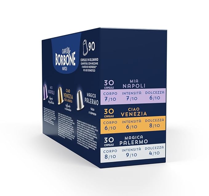 Caffè Borbone Variety Pack Aluminum Capsules Compatible with Nespresso Original Machines, Medium Roast, 100 Count