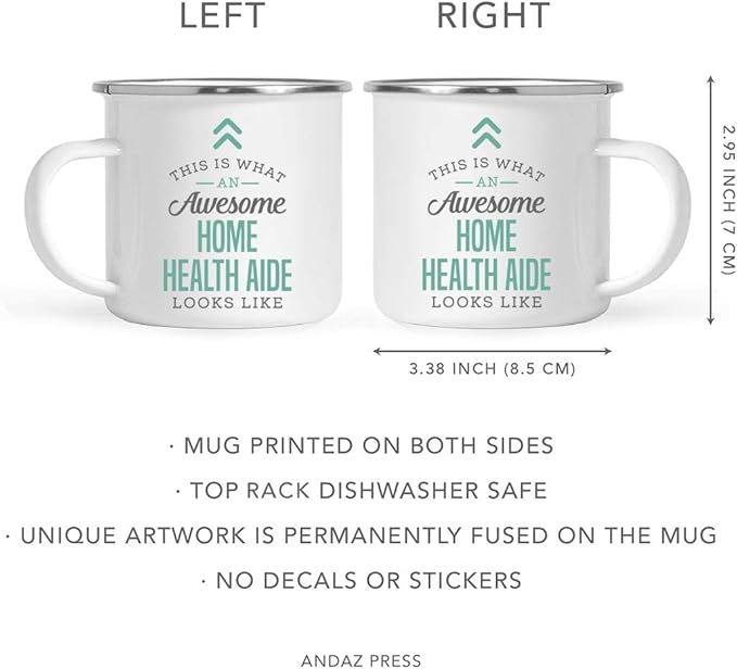 Andaz Press 11oz. Stainless Steel Campfire Coffee Mug Gift, This is What an Awesome Home Health Aide Looks Like, 1-Pack, Birthday Gift Ideas Coworker Him Her, Includes Gift Box