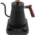 Gooseneck Electric Kettle, 1200W 0.9L/0.24Gal 304 Stainless Steel Electric Tea Kettle with LED Display Temperature Control Insulation Memory Function Water Boiler for Coffee Tea Milk (Black)