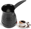 Sanpyl 600ml Stainless Steel Coffee Maker Anti Scald Even Heating Electric with Removable Handle Plug 110V 10.6 oz