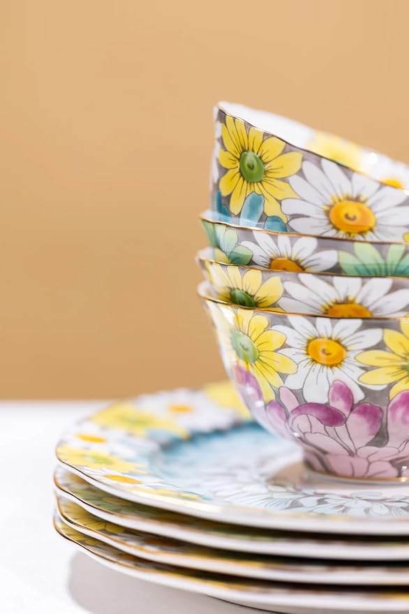 Aynsley Daisy Corset Fine Bone China Teacup and Saucer Set - 5.07oz Hand-Painted Gold-Trimmed Corset-Shape Set, Fancy Gift for Birthdays/Mother’s Day/Tea Lovers (Pink)