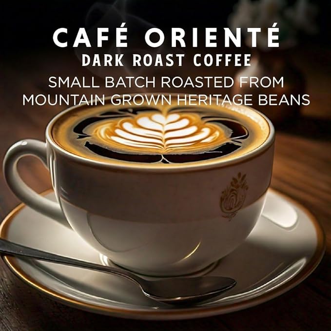 Oriente Dark Roast Instant Coffee, 40 ct, Authentic Cuban Coffee Inspired Style, 100% Arabica Coffee, Instant Hot or Iced - Just add water