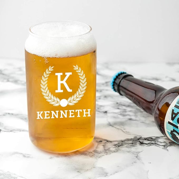 Personalized Gifts for Men - Engraved Beer Glasses - Custom Etched Pint Glass Gifts for Guys, Women - Great for Husband, Couples, Dad - Valentine's, Housewarming