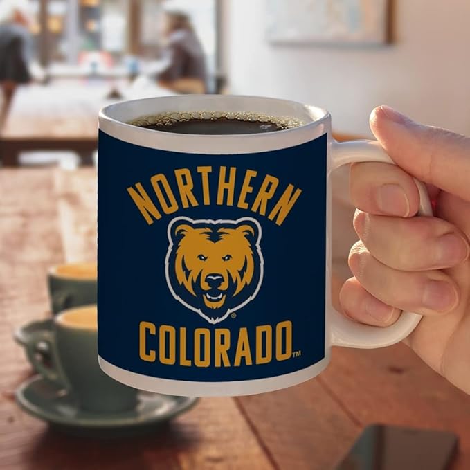 Northern Colorado Bears Logo Ceramic Coffee Mug, Novelty Gift Mugs for Coffee, Tea and Hot Drinks, 11oz, White