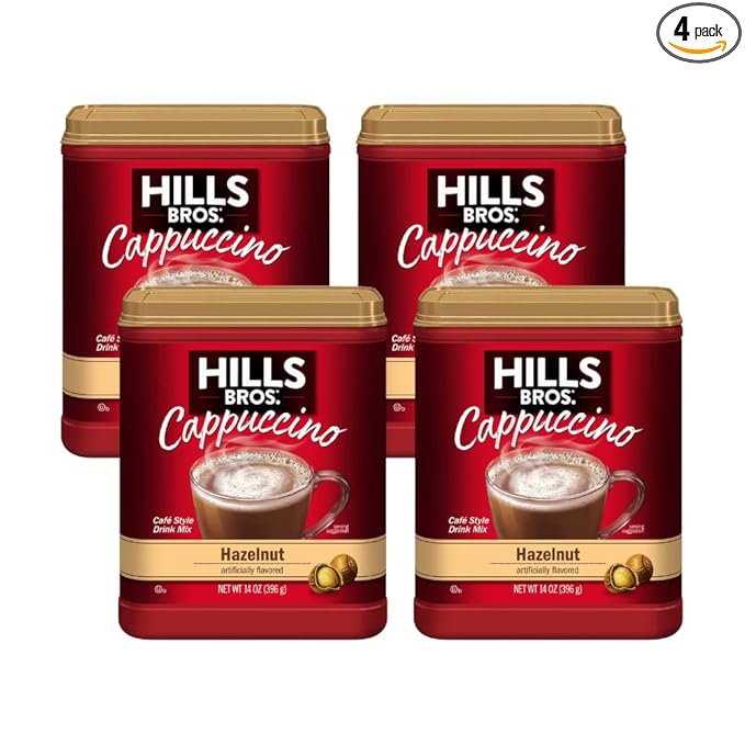 Hills Bros. Flavor Coffee (Hazelnut, 14 Ounce (Pack of 4)