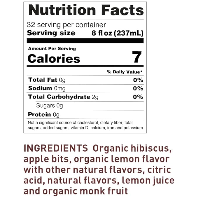 The Republic of Tea – Keto-Friendly Sweet Iced Hibiscus Lemonade Herbal Tea, 8 Large Quart-Sized Iced Tea Pouches, Naturally Caffeine-Free
