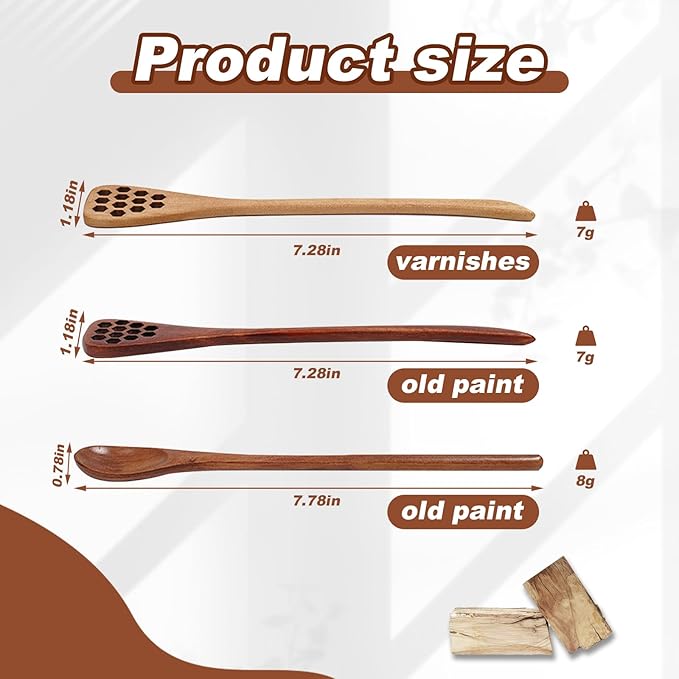 3 Pack Wooden Honey Mixing Stirrer Honey Dipper Sticks Honey Spoon, Wooden Honey Spoon and Dipper, Honey Sticks for Tea Spoons, Coffee Stirring Spoons, Honey Stirrers and Jar