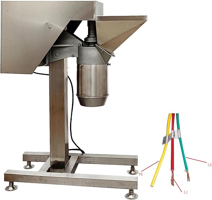 220V 2200W Commercial Food Crusher Electric Food Shredder Stainless Steel Food Grinder Chopper Mixer for Meats Vegetables Fruits Ice