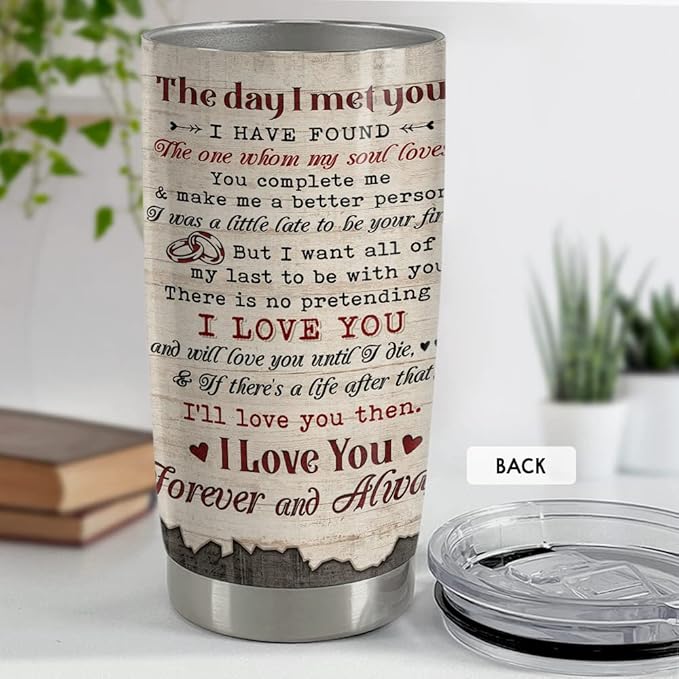 SANDJEST You And Me We Got This Tumbler Engraved Drawing Tumblers 20oz Stainless Steel Insulated Travel Mug Christmas Birthday Valentine Gift for Wife Husband Boyfriend Girlfriend