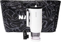 NAYAD 22 oz Flip Straw Tumbler with Handle & 10oz Snack Container Insulated Stainless Steel Water Bottle with Foldable Handle Dual Lids for Travel Gym Car Daily Use Christmas gifts(white)