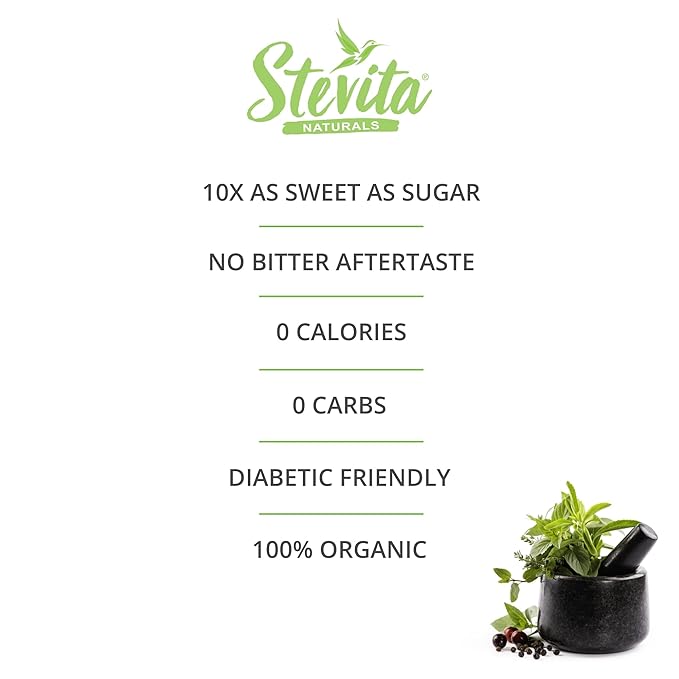 Stevita Organic Stevia - 8 oz Pouch, Pack of 2 - All-Natural Stevia Extract, Natural Sweetener, No Calories - USDA Organic, Non-GMO, Vegan, Kosher, Keto, Paleo, Gluten Free - 908 Total Servings