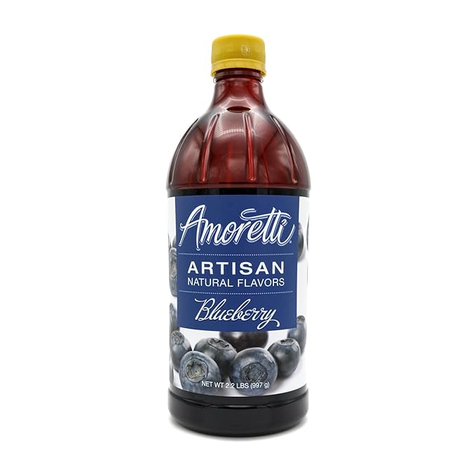 Amoretti - Natural Blueberry Artisan Flavor Paste, 2.2 lbs, Perfect For Ice Cream, Beverages, Cakes, and more, Preservative Free, Vegan, Gluten Free, No Artificial Sweeteners, Highly Concentrated